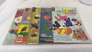lot 374 image: Walt Disney Mickey Mouse Comic Books Gold Key 5-Issue Lot