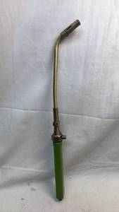 lot 401 image: Welding Torch Head Lighter with Green Handle and Brass Tube