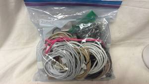lot 410 image: Assorted USB and Audio Cables Lot - Lightning Micro USB 3.5mm
