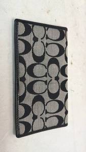 lot 419 image: Coach Bifold Wallet Black White Signature Pattern