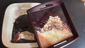 lot 1004 image: Wine and Cheese Serving Trays Largest is 16 by 16 inches