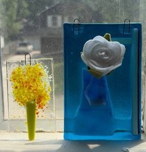 lot 2011 image: Blown Glass Window Hangings