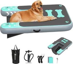Dog Boat Ramp for Dogs up to 240 lbs, Water Ramp, Anti-Slip EVA Foam