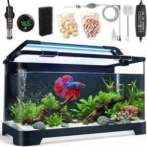 lot 11103 image: 3.5 Gallon Betta Tank, Starter Kit with Filter, 25W Heater, LED Light