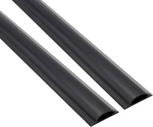 lot 11116 image: Electriduct Cable Shield Floor Cord Cover Wire Protector 24 in Black 5pcs