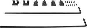 lot 11122 image: WALFRONT 2-Set Door Drop Bar Kit, Alloy Steel, 24in Ground Latches for Gates