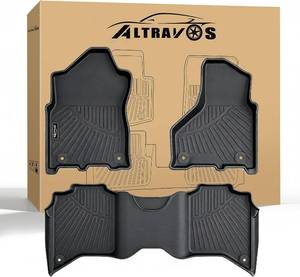 lot 11123 image: Floor Mats for 2007-2013 Chevy Silverado & GMC Sierra 1500, All-Weather TPE