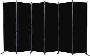 lot 11131 image: Room Divider 6-Panel, 132 Wide, 6 ft Folding Privacy Screen