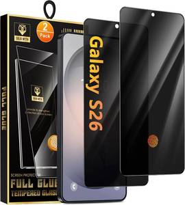 lot 11216 image: 2 Pack Samsung Galaxy S26 6.3 Privacy Screen Protector - Anti-Spy Glass