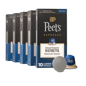 lot 11275 image: Peets Coffee Decaf Espresso Capsules, Nespresso Compatible, 50ct