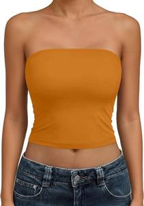 lot 11325 image: Trendy Queen Womens Strapless Tube Top  Buttery Soft Bandeau Crop Top XS