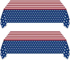 lot 11327 image: 4th of July Independence Day Tablecloth Patriotic Memorial Party Supplies