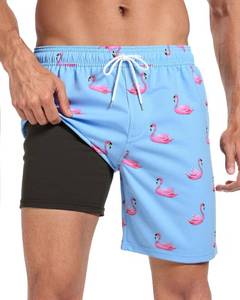 lot 11344 image: Fasker Mens Swim Trunks with Pockets, Quick Dry, Elastic Adjustable Waistband La