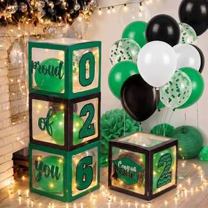 lot 11352 image: Jerify Graduation 2026 Box Decorations with Balloons & LED - Congrats Grad