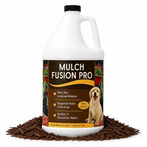 lot 11423 image: Mulch Fusion Pro Mulch Glue, 1 Gallon - 100% Acrylic, Kid & Pet Safe