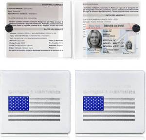 lot 11570 image: 2Pcs Car Registration & Insurance Holder - Document Organizer with Closure
