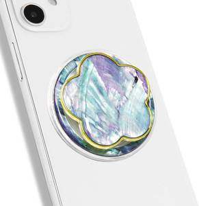 lot 11624 image: On The Grip Mother of Pearl Daisy Floral Phone Grip & Stand - Elegant Adhesive &