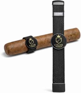 lot 11718 image: GODLVNIE Cigar Holder for Golf Cart   Magnetic Clip, Secure Hold, Black
