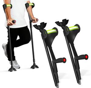 lot 121594 image: Forearm Crutches for Adults  Heavy-Duty Aluminum Arm Crutches x2
