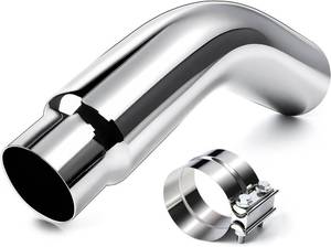 lot 121598 image: 4 to 6 Inch Exhaust Elbow Tip for 4 Inch OD Tailpipe, Chrome