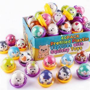 lot 221570 image: 40 Pack Animal Squishy Toys in Ready-to-Give Capsules, No Assembly Required, Bulk Party Favors, Classroom Prizes, Treasure Box Toys, Prize Box Toys, Student Rewards, Back to School Gifts for Students