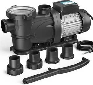 lot 221579 image: Retails for $245 InAbove Ground Pool Pump, Self Primming High Flow (with Timer, 2HP, 8120 GPH, 220V)