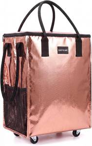 lot 221590 image: Grocery Bag Rolling Tote Bag on Wheels, Shopping Bag with Wheels Handle