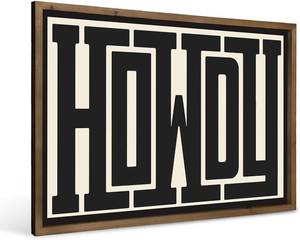 lot 221592 image: 23.6 x 15.7 Howdy Wall Art, Large Western Cowboy Sign