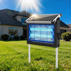 lot 221602 image: OnBeam Solar Bug Zapper Outdoor, 4500V Mosquito Zapper Fly Trap for Patio