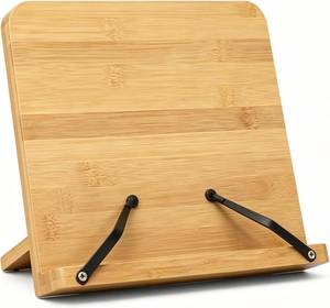 lot 321496 image: Ergonomic Wood Book Stand for Reading Hands Free with 8 Adjustable Angles