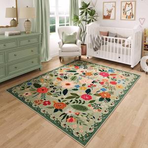 lot 321507 image: Rugcomf Area Rug 3x5 Washable, Green