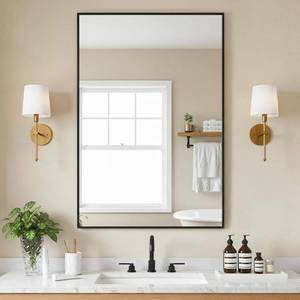 lot 321520 image: FICTOR Bathroom Vanity Mirror for Over Sink, 24 x 36, Black
