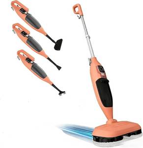 lot 321525 image: PUREBEAR Steam Mop Cleaner For Home With 4 Replacement Pads, 3 Adjustable Steam Setting, MultiPurpose Handheld Steamer Cleaning for Hardwood Floors, Clothes,Windows,Tiles, Grout (Orange)