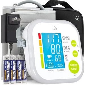 lot 321534 image: Greater Goods Blood Pressure Monitor -Complete Kit with Wall Adapter and Premium Comfort Cuff