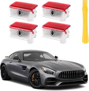 lot 321536 image: Car Door Lights Logo Projector Puddle Lights Compatible with A B C E M GL GLA GLC GLE Class Accessories, Car Door Lights Performance LED Welcome Puddle Light Auto Accesories(for Be-nn, 4)
