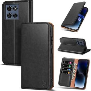 lot 321546 image: Compatible with Motorola Moto G Stylus 5G 20262025 Case Wallet with Card Holder 4 Card Slots Kickstand RFID Blocking PU Leather Phone Case Flip Protective Cover TPU Shockproof,Black