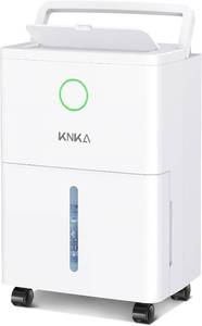 lot 421582 image: Retails for $144 KNKA 1600 Ft  Max 21 Pints Dehumidifier for Basement with Drain Hose, White
