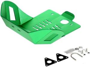 lot 421585 image: KLR650 Skid Plate Engine Mud Guard Bash Cover Compatible with KLR 650 2022-2026 Aluminum Motorcycle Engine Protection Bash Plate Glide Plate (Green)