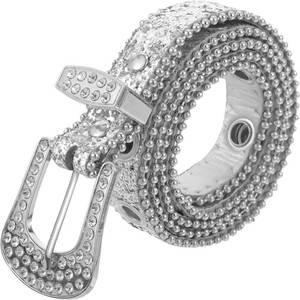 lot 421600 image: Hemoton Adjustable Rhinestone Waist Belt and Alloy Buckle for Women with Pu Leather Comfortable and Fashionable Dress Belt Simple and Attractive Design for Wedding and Special Occasions