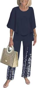lot 421607 image: LOZ Lounge Sets for Women 2026 Summer 34 Sleeve Shirts Wide Leg Pants Sets