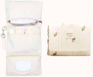 lot 421610 image: MODAKIDS Baby Bag Organizer, Waterproof Mini Diaper, Foldable Mom Travel Set, Diaper Bag Organizer, with Gift for Baby Shower (Flower)