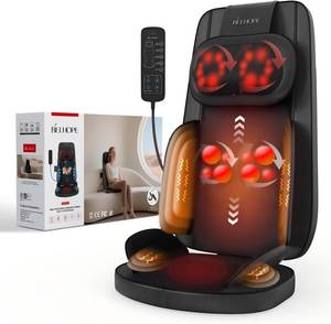 lot 231614 image: Retails for $360 belhope Shiatsu Neck and Back Massager with Heat, 4D Kneading Back Massager for Pain Relief Deep Tissue, Comfortable Back Massage for Chair, Massage Mat for Office Home, Gifts for Mother Men Women