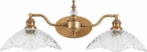 lot 231637 image: Retails for $127 29.5 Bathroom Vanity Light Fixtures, 2-Light Brushed Brass Bathroom Light Over Mirror, E26 Base Vintage Glass Shade Wall Sconce Lighting for Bathroom, Farmhouse Vanity Light