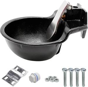 lot 331328 image: MDEOOSKY Extra Large Livestock Cast Iron Push-Paddle Automatic Horse Waterer with Accessories Livestock Water Trough 2.5L Heavy Duty Auto Drinking Metal Troughs for Horse Cattle Goat Pig Capacity