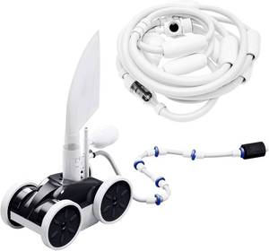 lot 331329 image: Retails for $290 MAKHOON Upgrade Pool Pressure Side Sweeper with Feed Hose   Professional Pool Cleaner for Efficient Swimming Pool Cleaning, Stable 4-Wheel Structure Design