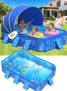 lot 331332 image: 2026 Kiddie Pool with Canopy,Baby Beach Pool for Toddler53 40 33IN