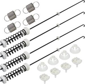 lot 431494 image: NEW UPGRADED W10780048 Suspension Rods(23.6in) W10400895 Washer Suspension Springs(4pcs) by Beaquicy - Replacement kit for Whirlpool Kenmore and Admiral - Replaces WTW4800XQ2, WTW4800XQ4, RTW4640YQ1