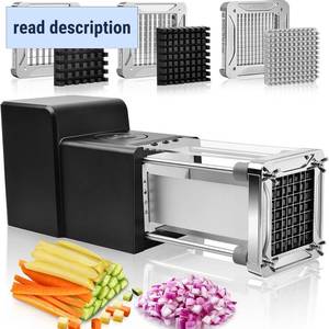 lot 231617 image: Retails for $130 Sopito Professional Electric French Fry Cutter for Potatoes, 14-38-12