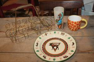 lot 2637 image: MCM Tumbler Glasses Caddy and More
