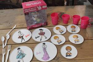 lot 2709 image: Vintage Barbie Childs Dishes & More